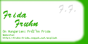 frida fruhn business card